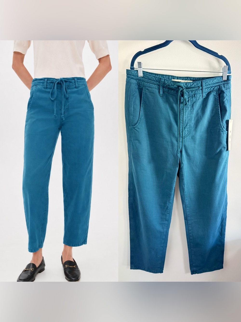 AMO The Elaine Drawstring Pants in Teal